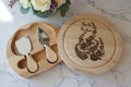 Round Small Cheese Charcuterie Board with Knife