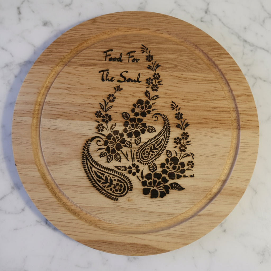 Round Small Cheese Charcuterie Board with Knife