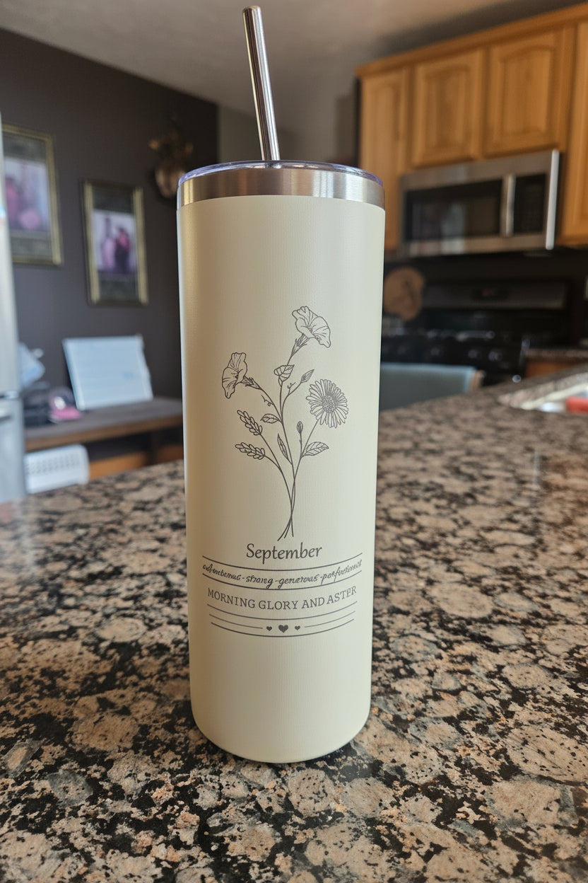 Personalized Astrology Sign Tumbler - Custom Engraved 20 oz Zodiac Gift