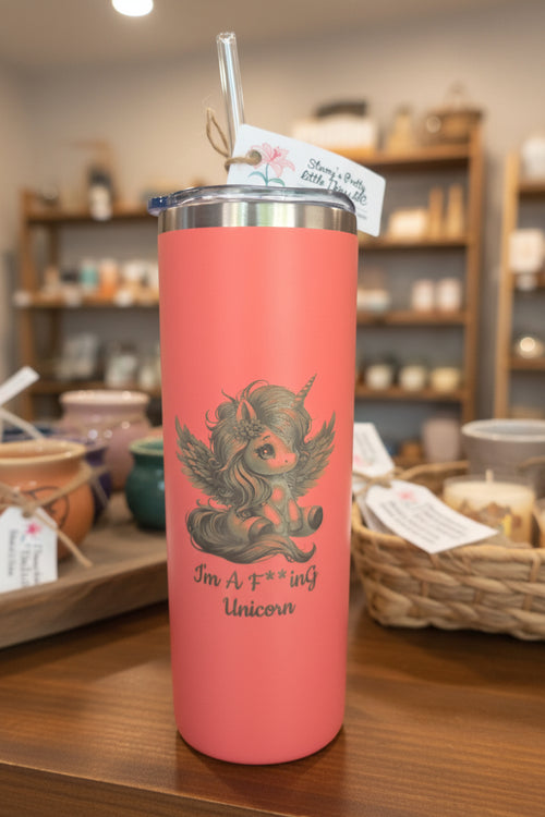 20oz Decorative Tumbler – Fun Colors & Double-Wall Insulation