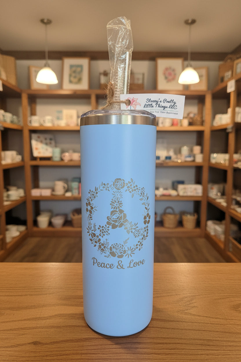 20oz Decorative Tumbler – Fun Colors & Double-Wall Insulation